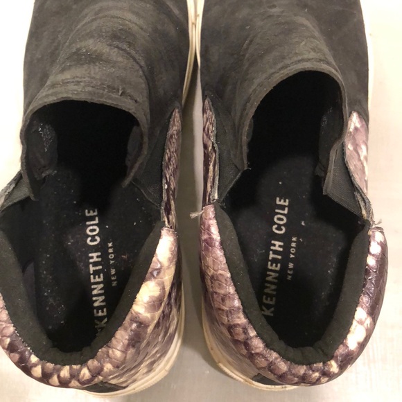 Kenneth Cole black and snakeskin hightop sneakers - Picture 6 of 6